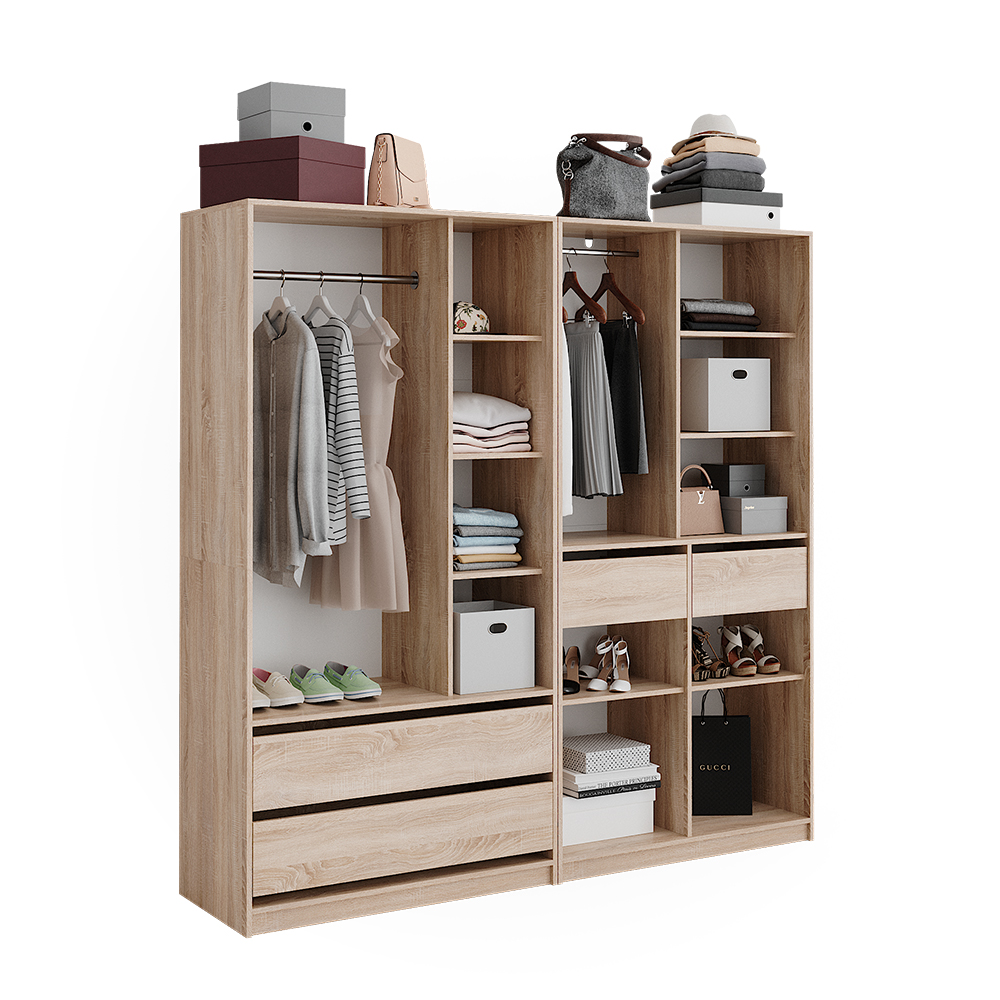 Kleiderschrank Vicco Elmo 100 x 200 cm 2er Set