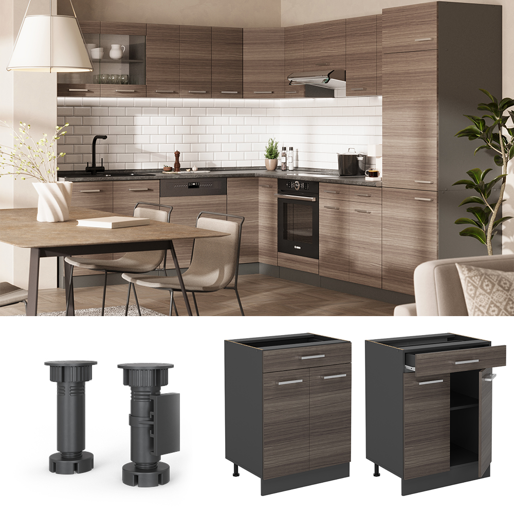Küchenunterschrank Vicco R-Line 60 cm mit Schublade, ohne Arbeitsplatte - Bild 55 von 68