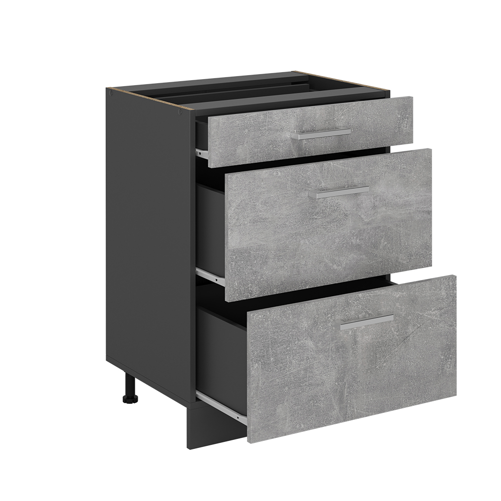 Küchenunterschrank Vicco R-Line 60 cm mit Schubladen, ohne Arbeitsplatte - Bild 56 von 68