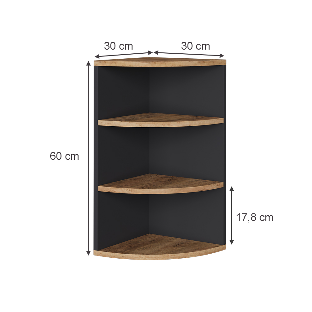 Wandregal Vicco Ecki 30 x 60 cm - Bild 37 von 46