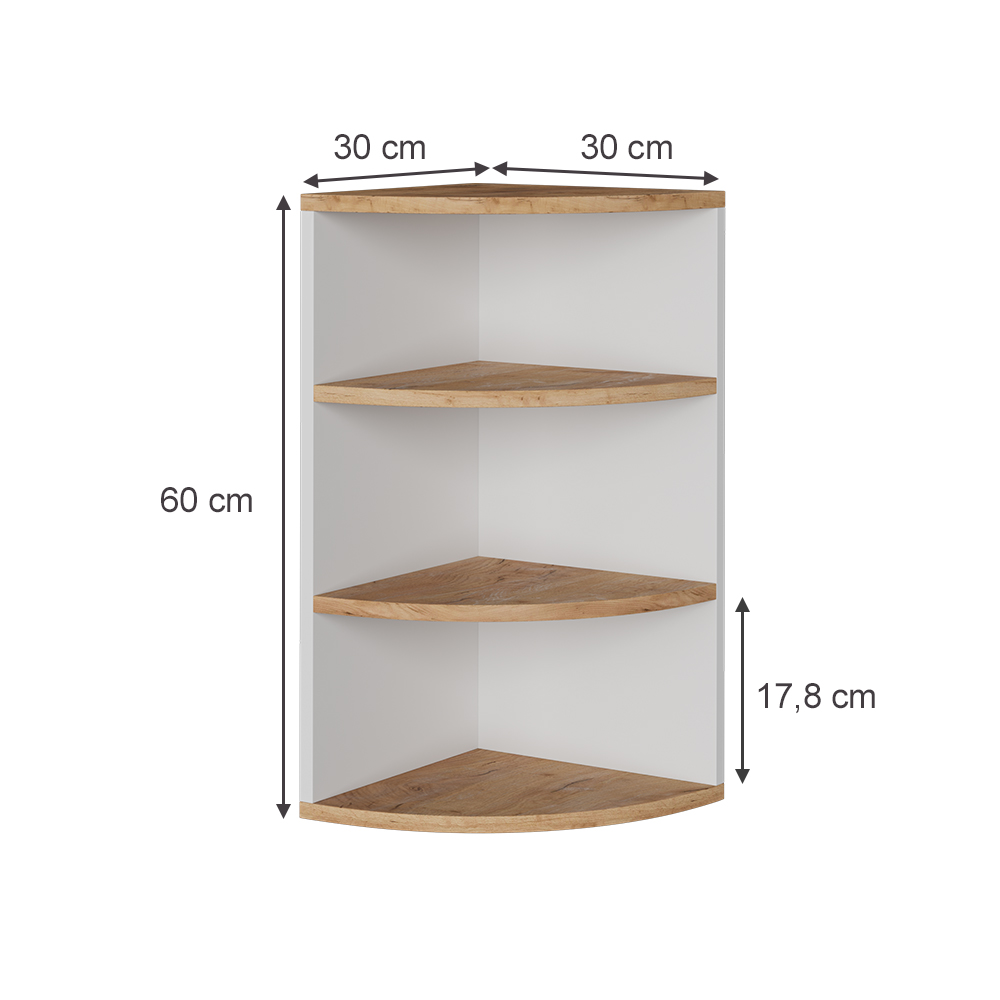 Wandregal Vicco Ecki 30 x 60 cm - Bild 43 von 46