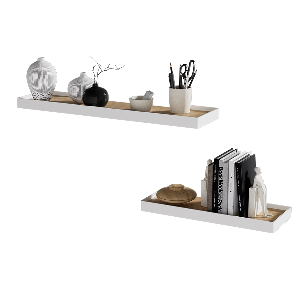 Wandregal Vicco Erni 60 x 3 cm 2er-Set