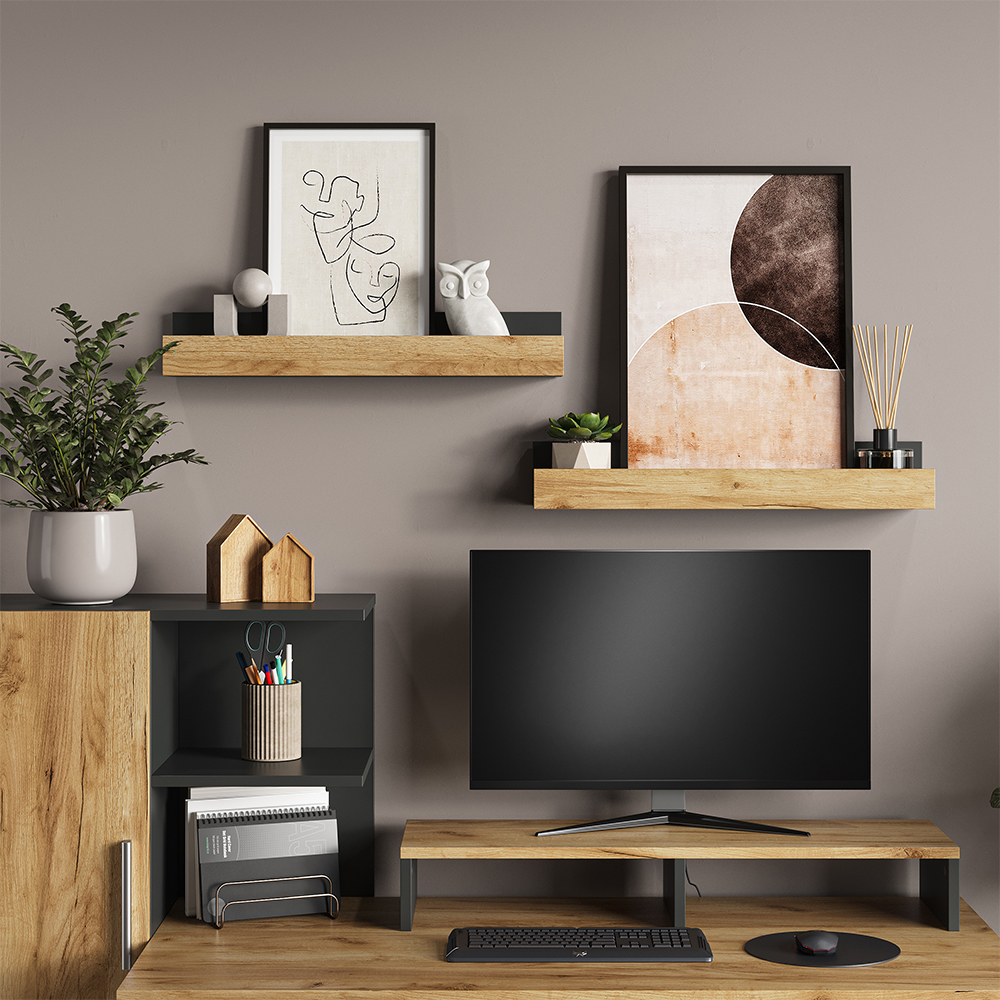 Wandregal Vicco Tomy 60 x 10 cm 2er Set
