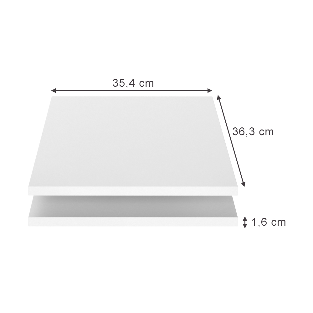 Scaffale Vicco , Bianco , Set Di 2