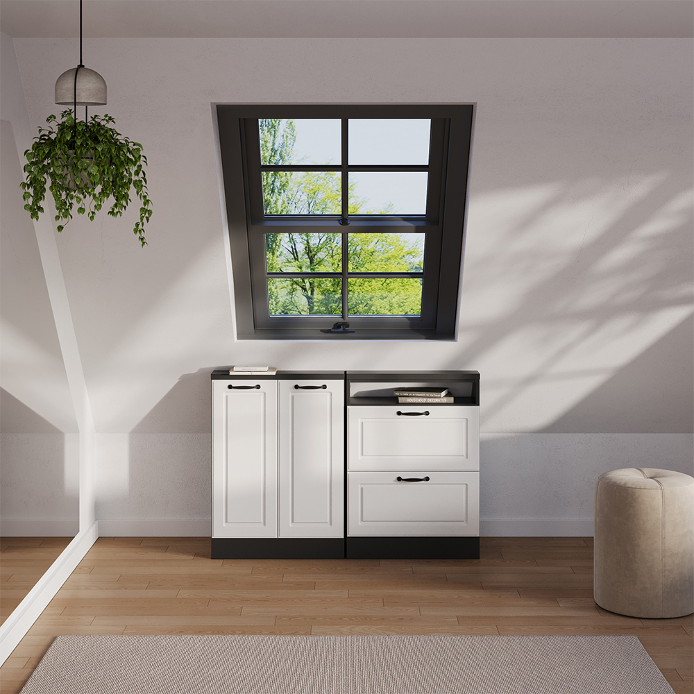Dachschrägenschrank Vicco Rion mit 2 Schubladen
