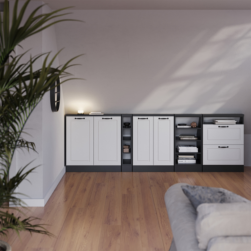 Dachschrägenschrank Vicco Rion mit 2 Schubladen