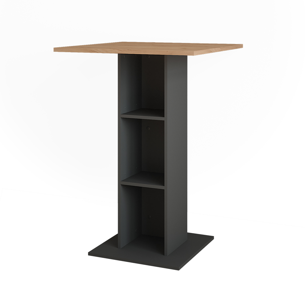 Vicco Tavolo da bar Quercia dorata/antracite 75 x 75 cm