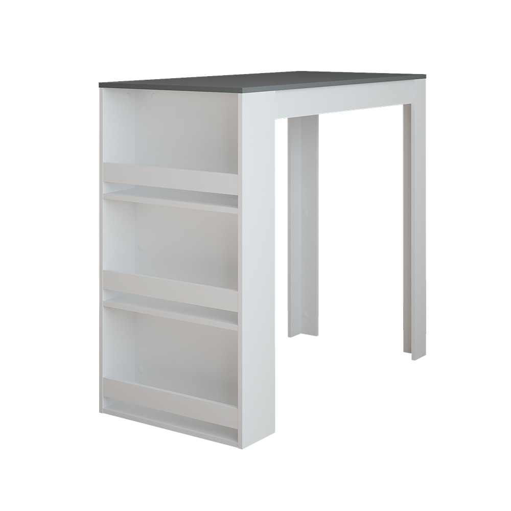 Vicco Tavolo da bar Antracite/bianco 57 x 117 cm