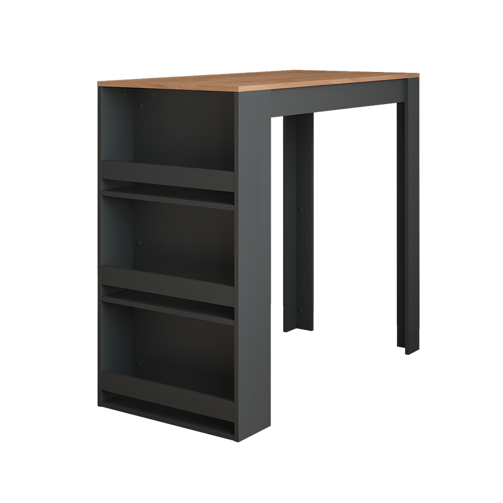 Vicco Tavolo da bar Quercia dorata/antracite 57 x 117 cm