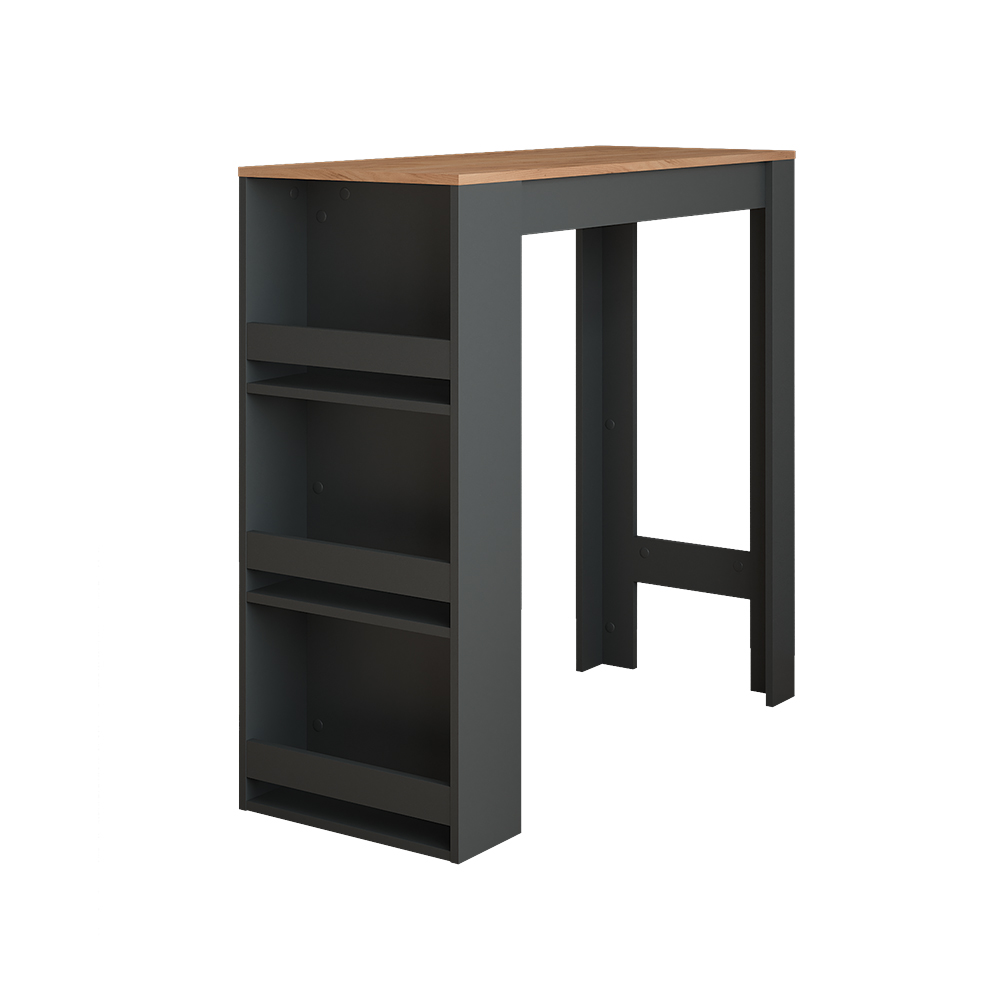 Vicco Tavolo da bar Quercia dorata/antracite 45 x 110 cm