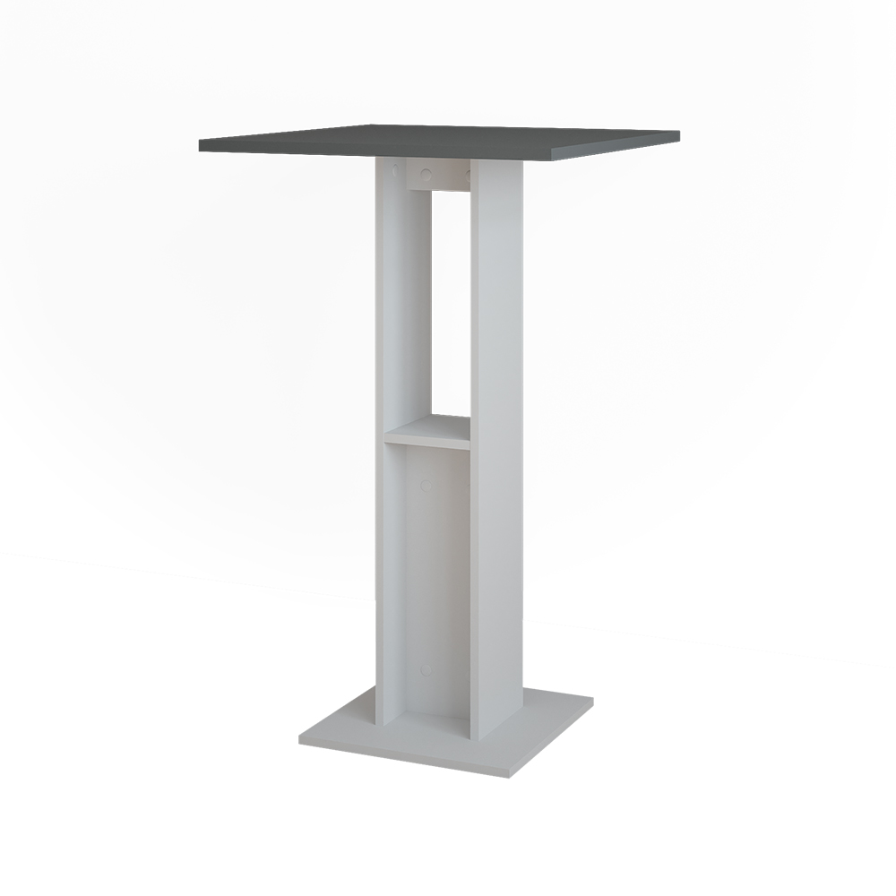 Vicco tavolo bar alto Bianco/antracite 65 x 65 cm Tavolo da bar