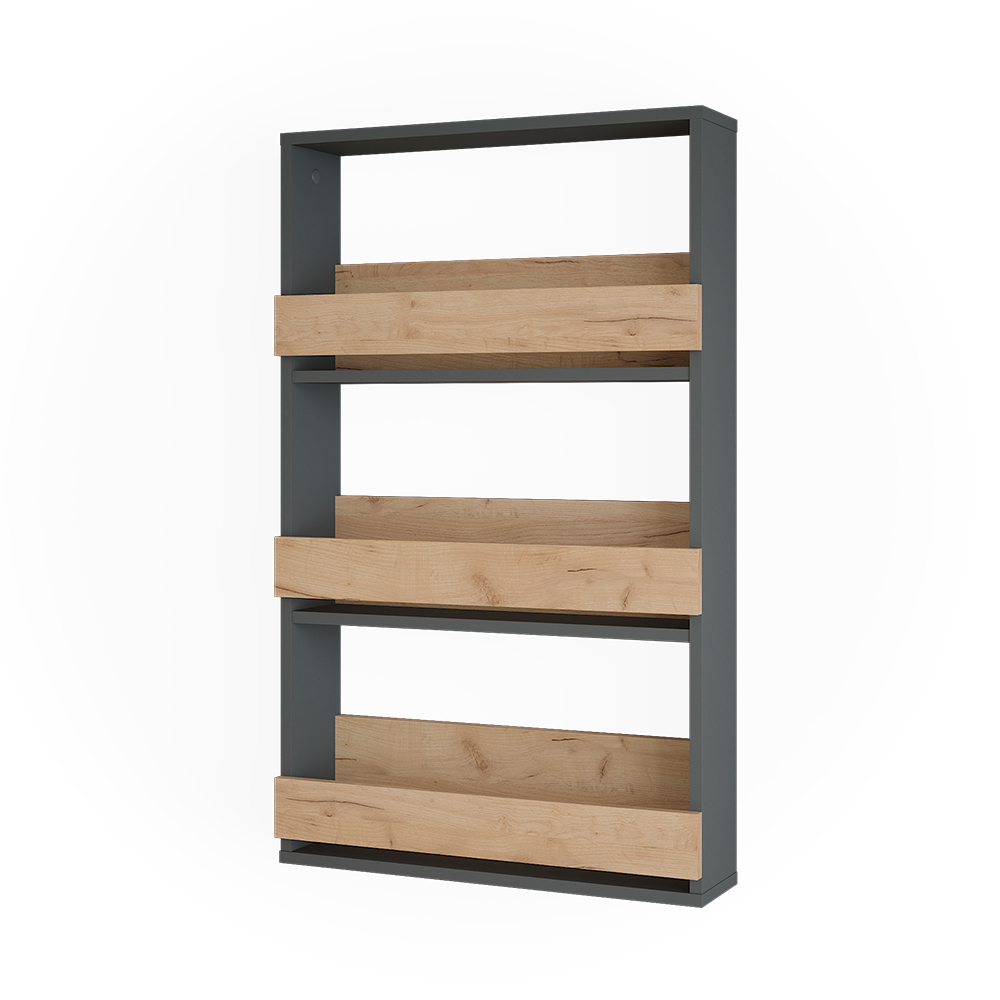 Vicco Portabicchieri da vino Quercia dorata/antracite 60 x 98 cm