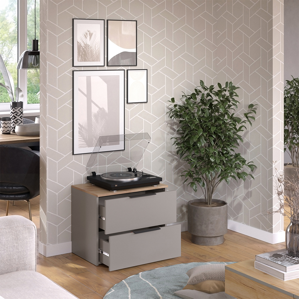 Kommode Vicco Wido 60 x 50 cm mit 2 Schubladen