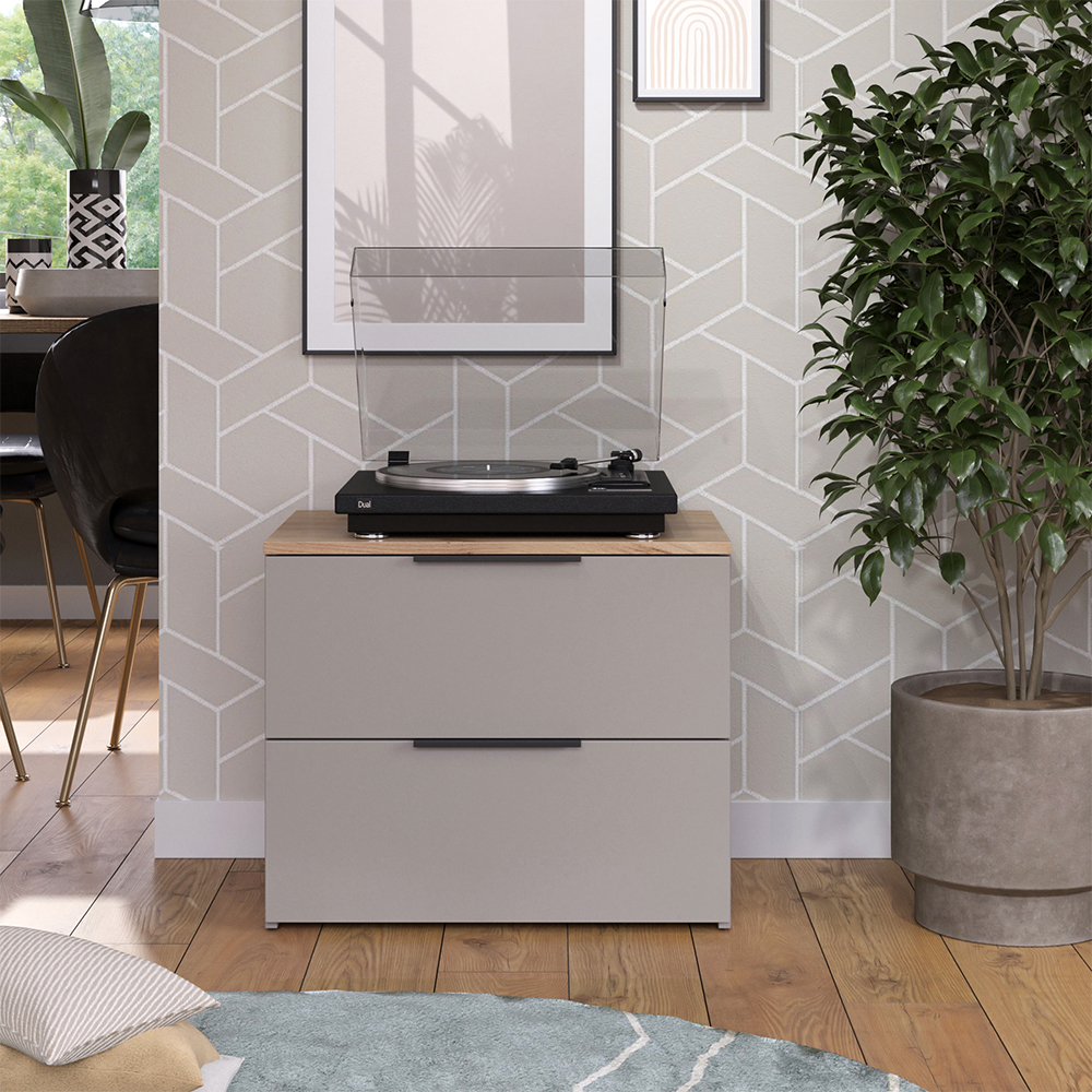 Kommode Vicco Wido 60 x 50 cm mit 2 Schubladen