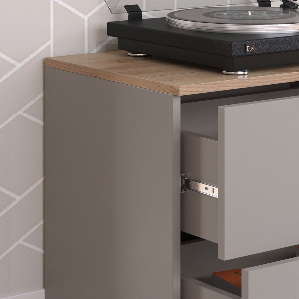 Kommode Vicco Wido 60 x 50 cm mit 2 Schubladen