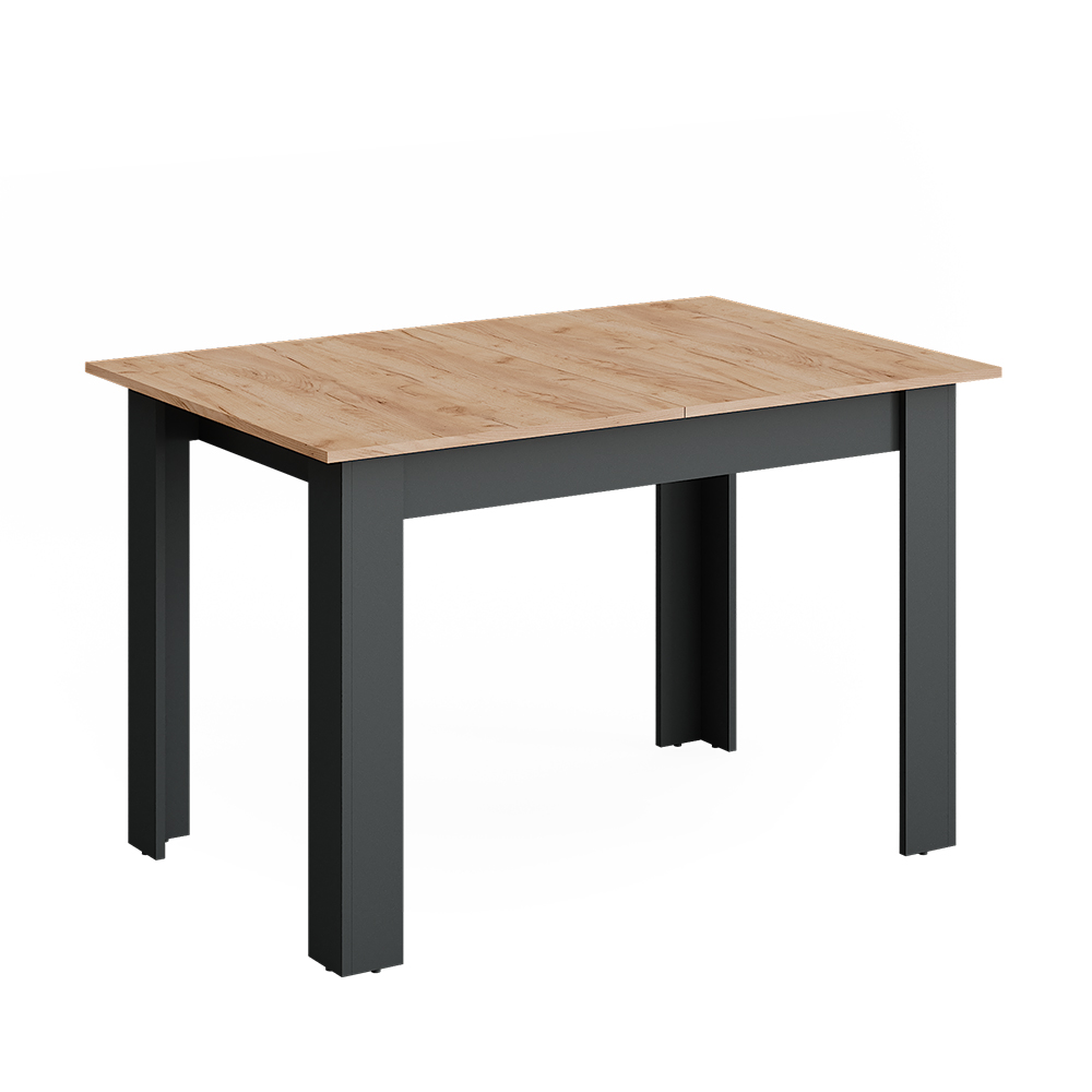 Vicco tavolo da pranzo allungabile Antracite/quercia dorata 160 x 80 cm Estensibile