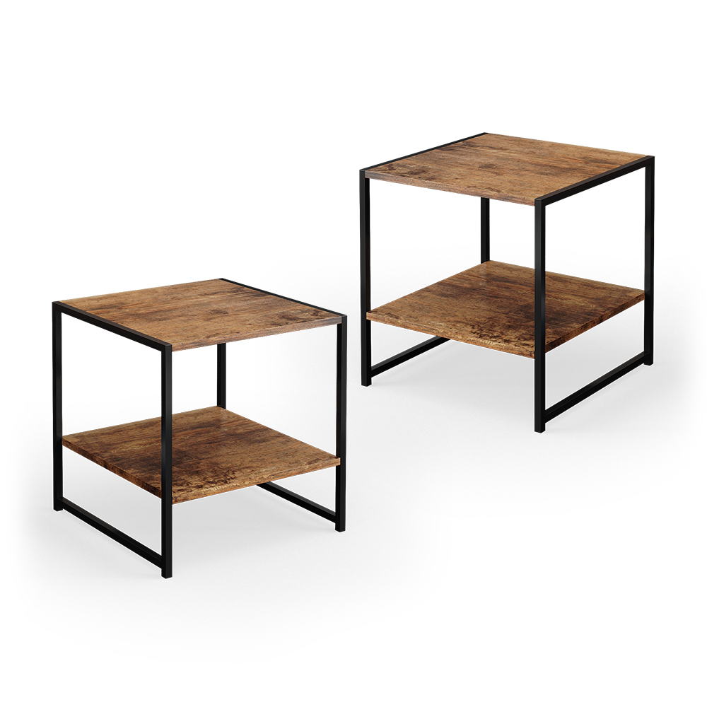 Vicco Comodini camera da letto Legno antico Set di 2