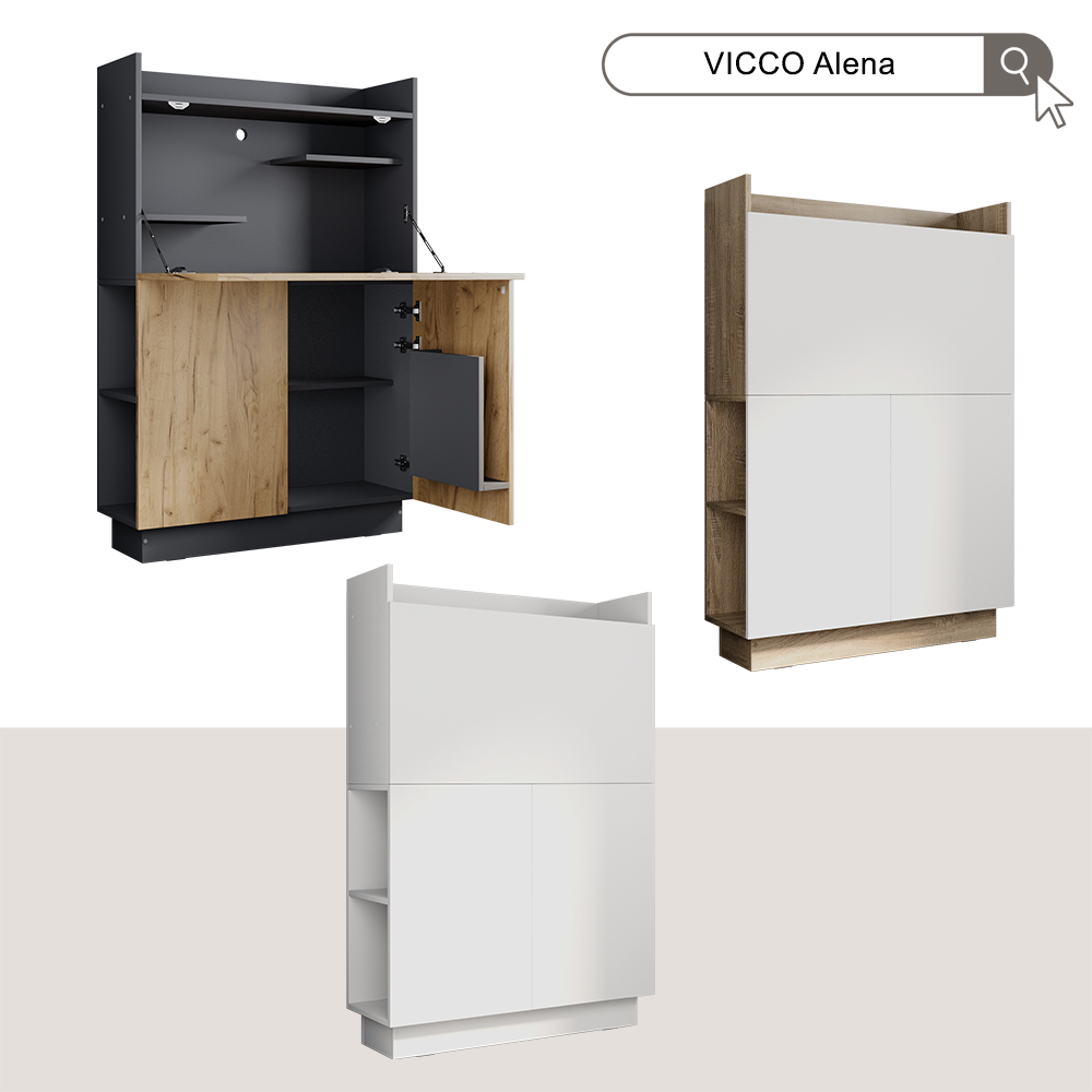 Sekretär Schreibtisch Vicco Alena 85 x 27 cm - Bild 9 von 16