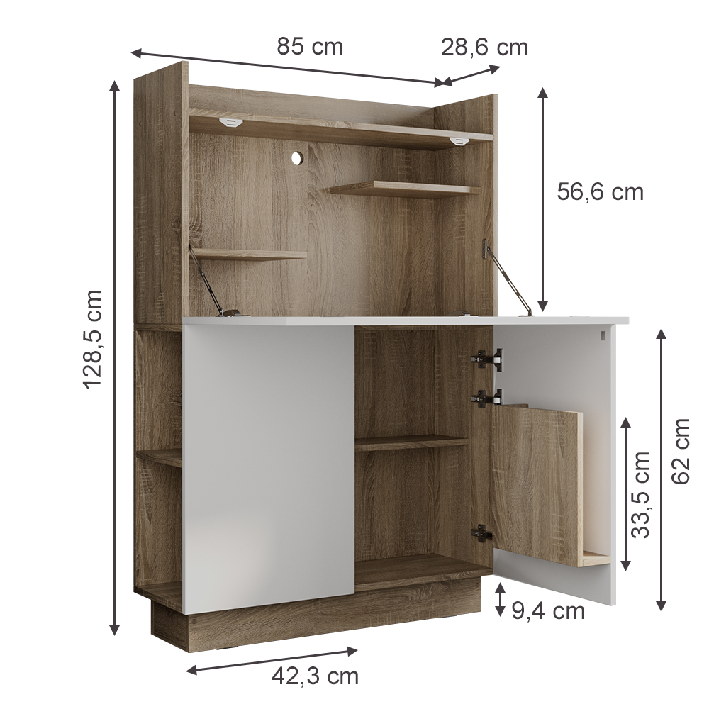 Sekretär Schreibtisch Vicco Alena 85 x 27 cm - Bild 11 von 16