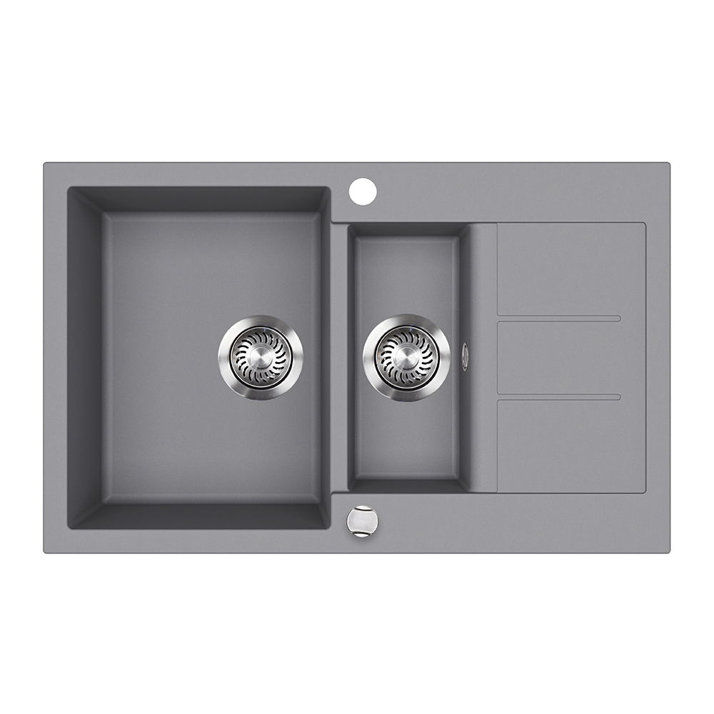 Bergström Lavello Grigio 80 x 50 cm con area di asciugatura