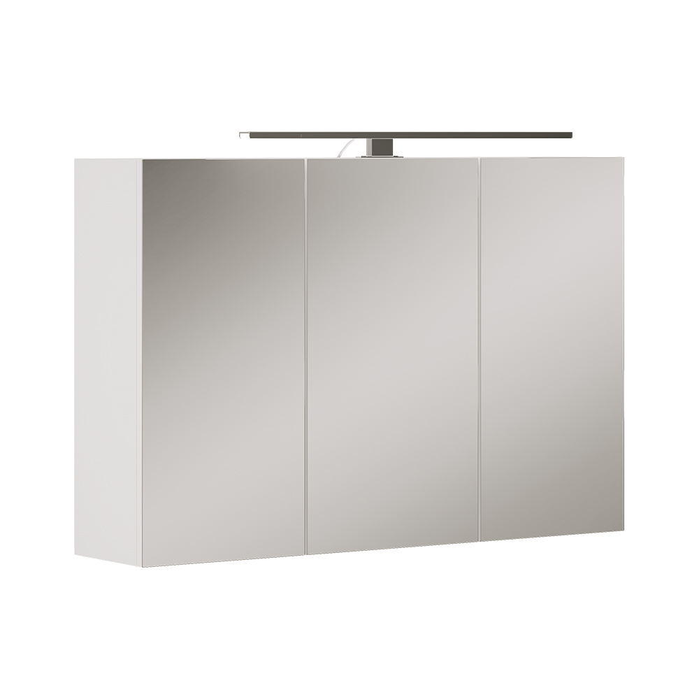 Vicco Specchio contenitore bagno Bianco 90 x 60 cm con illuminazione a LED