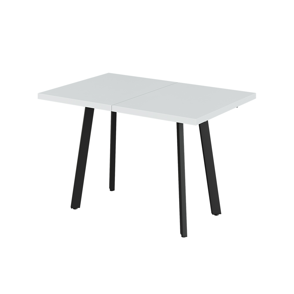 Vicco tavolo da pranzo allungabile Bianco/nero 160 x 80 cm con piano d'appoggio allungabile