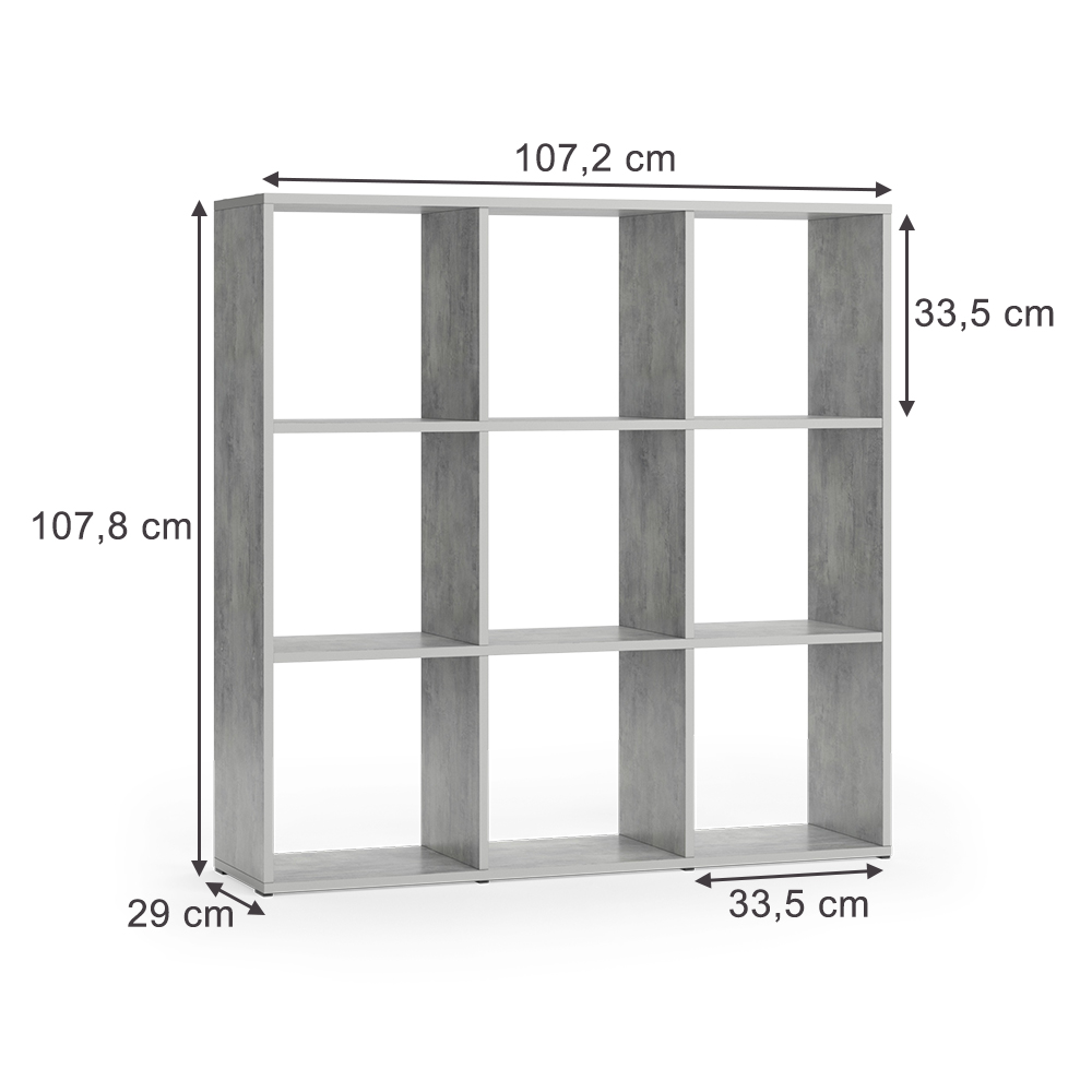 Vicco Scaffale Grigio 104 X 108 Cm
