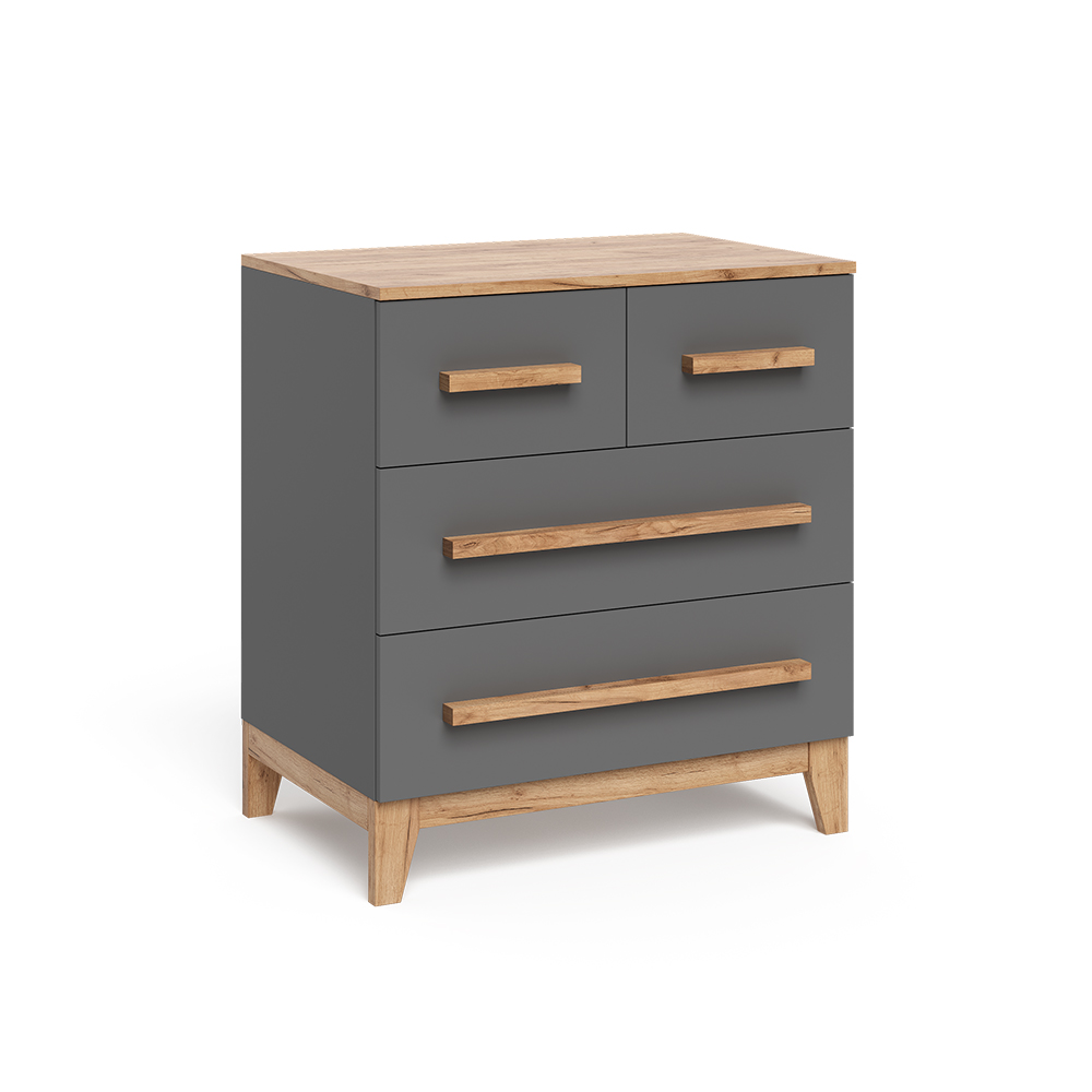 Sidebord i farven Kashmir/Håndværksmateriale på hvid baggrund