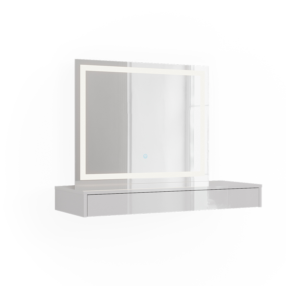 Vicco Tavolo da toeletta Bianco 100 cm 2 parti