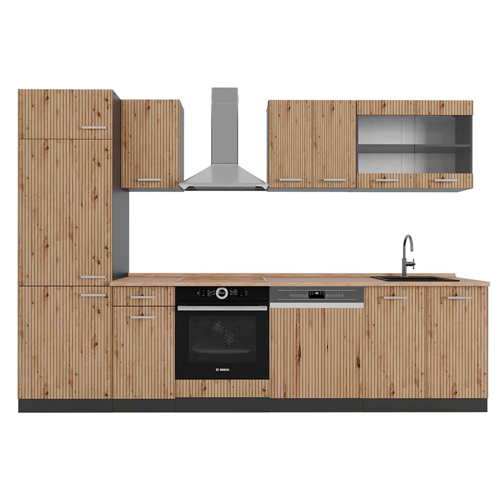Vicco Kuhinjski blok Artisan hrast/antracit 300 cm , DP Hrast, R-Line