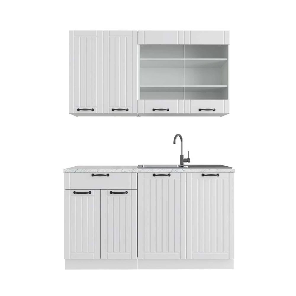 Cozinha individual in Casa de Campo Branca/Branca on white background