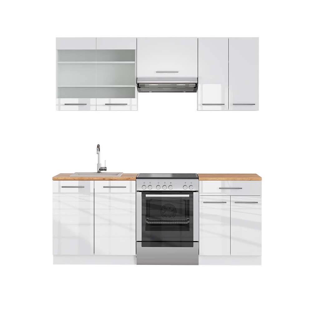 Vicco Pentry Vit högblank/vit 200cm, Fame-Line