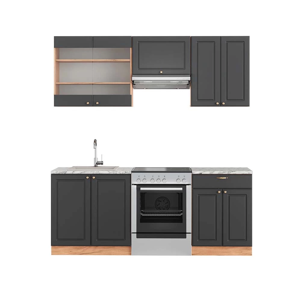 Vicco SAnthrazit Landhaus/Zlatno drvo hrasta 200 cm , RP Mramor, Fame-Line