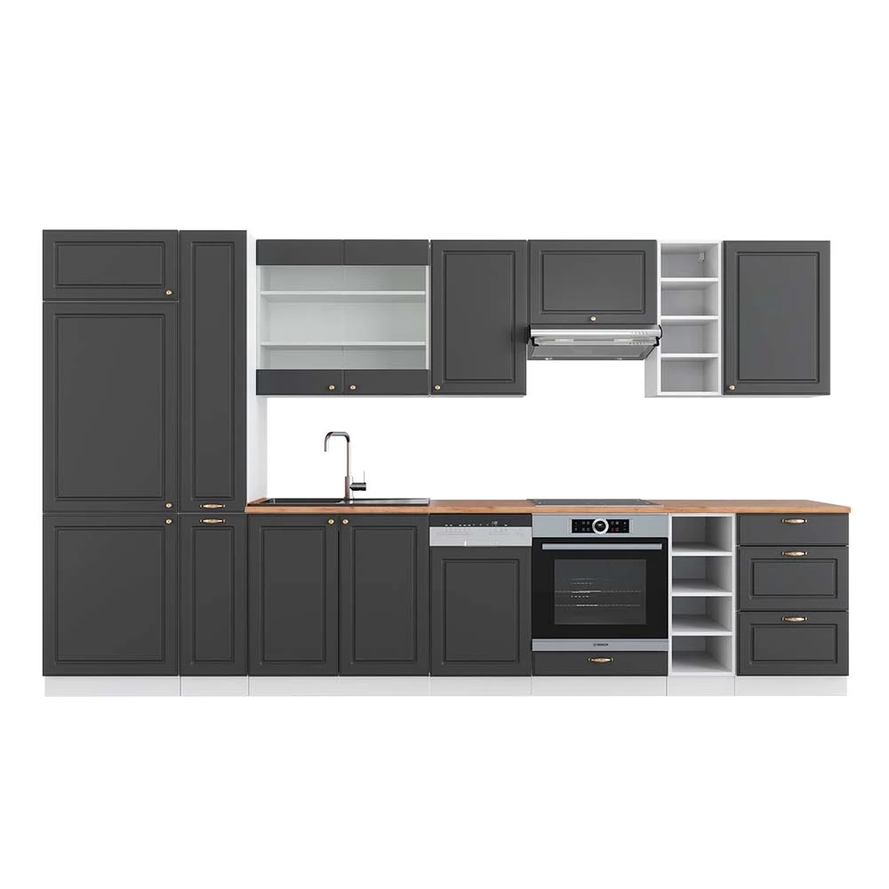 Vicco Kitchenette Ouro antracite/branco 355cm, Fame-Line