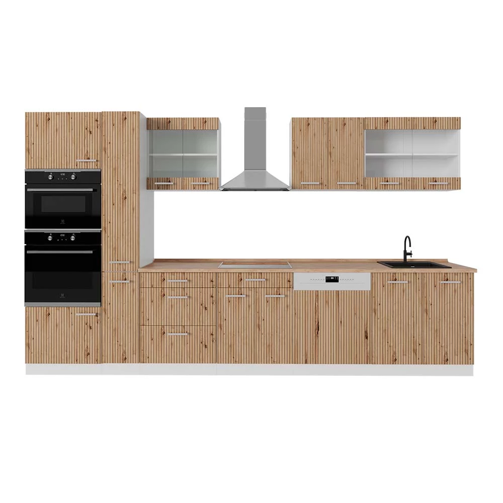 Kitchenette in Stejar artizanal/alb on white background