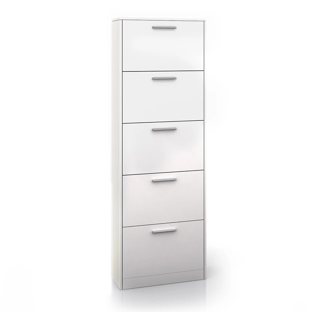 Meuble D'entrée Amber - Rangement Chaussures 2 Compartiments - Chêne Wotan - 59,8x100x25 Cm - Armoire Couloir Pratique Et Design
