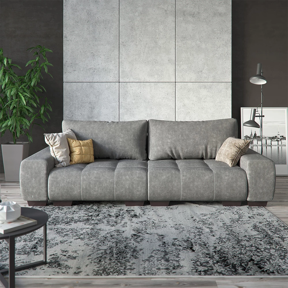 Vitalispa Sofa L Form Grau 260 x 120 cm, Perry