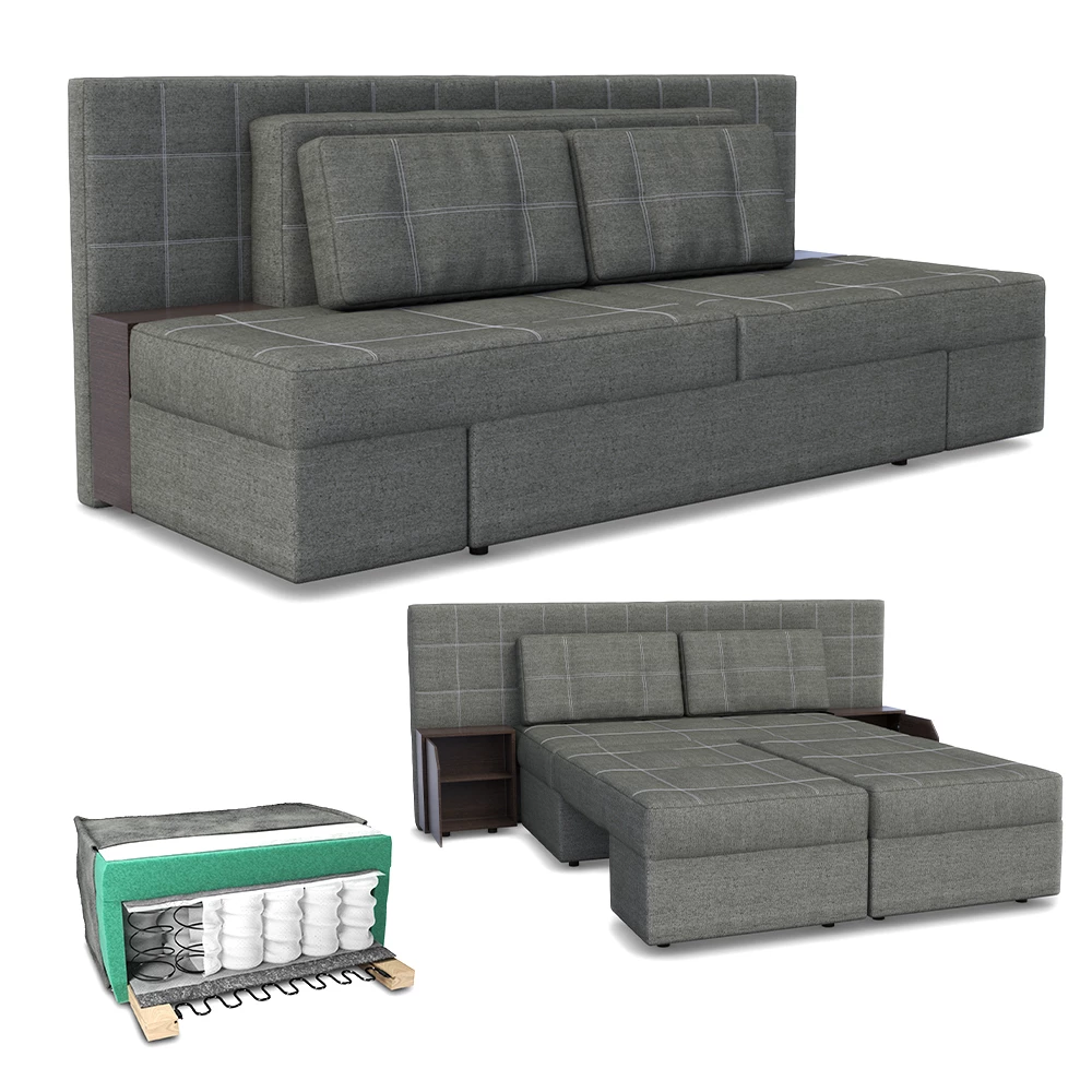 Vitalispa Sofa Grau 235 cm