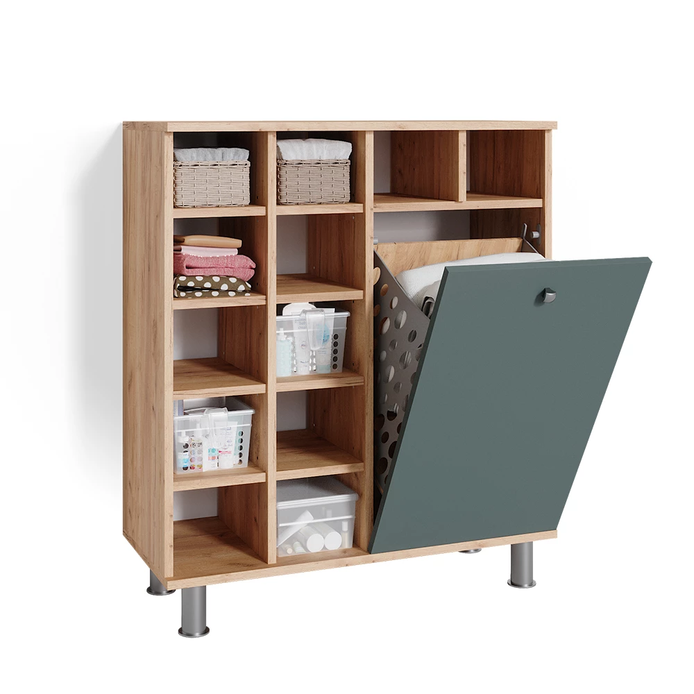 Vicco Armoire de salle de bain Vert 78.4x91.6cm, Fynn