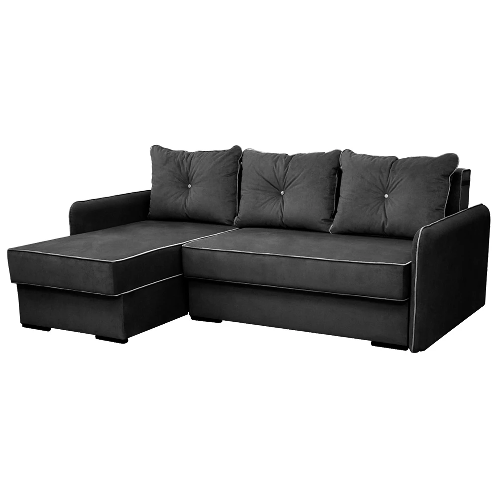 Vitalispa Sofa L Form Grau 235 x 170 cm Linke Ecke, Kansas
