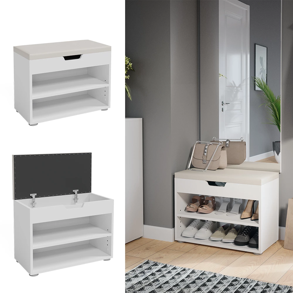 Vicco Specchio Contenitore Bagno Irma, 80 X 55 Cm, Bianco