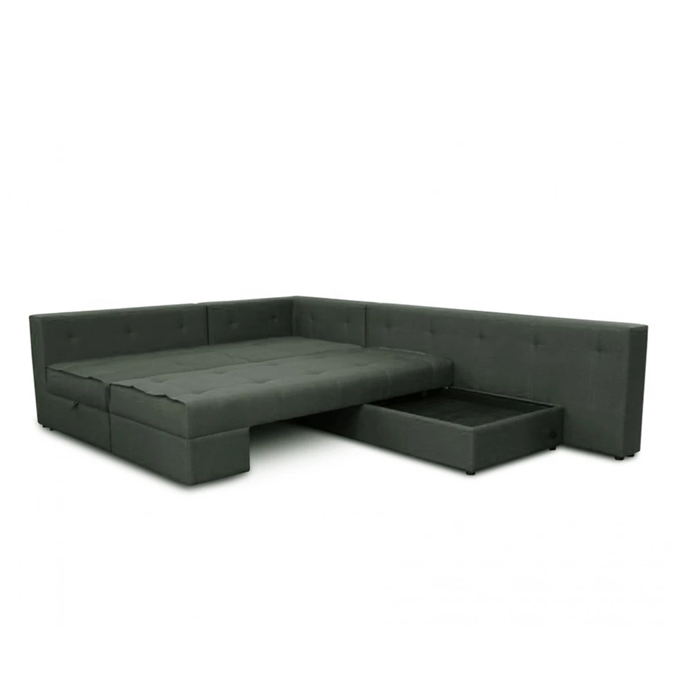 Vitalispa Sofa L Form Anthrazit 300 x 220 cm Linke Ecke, Milton