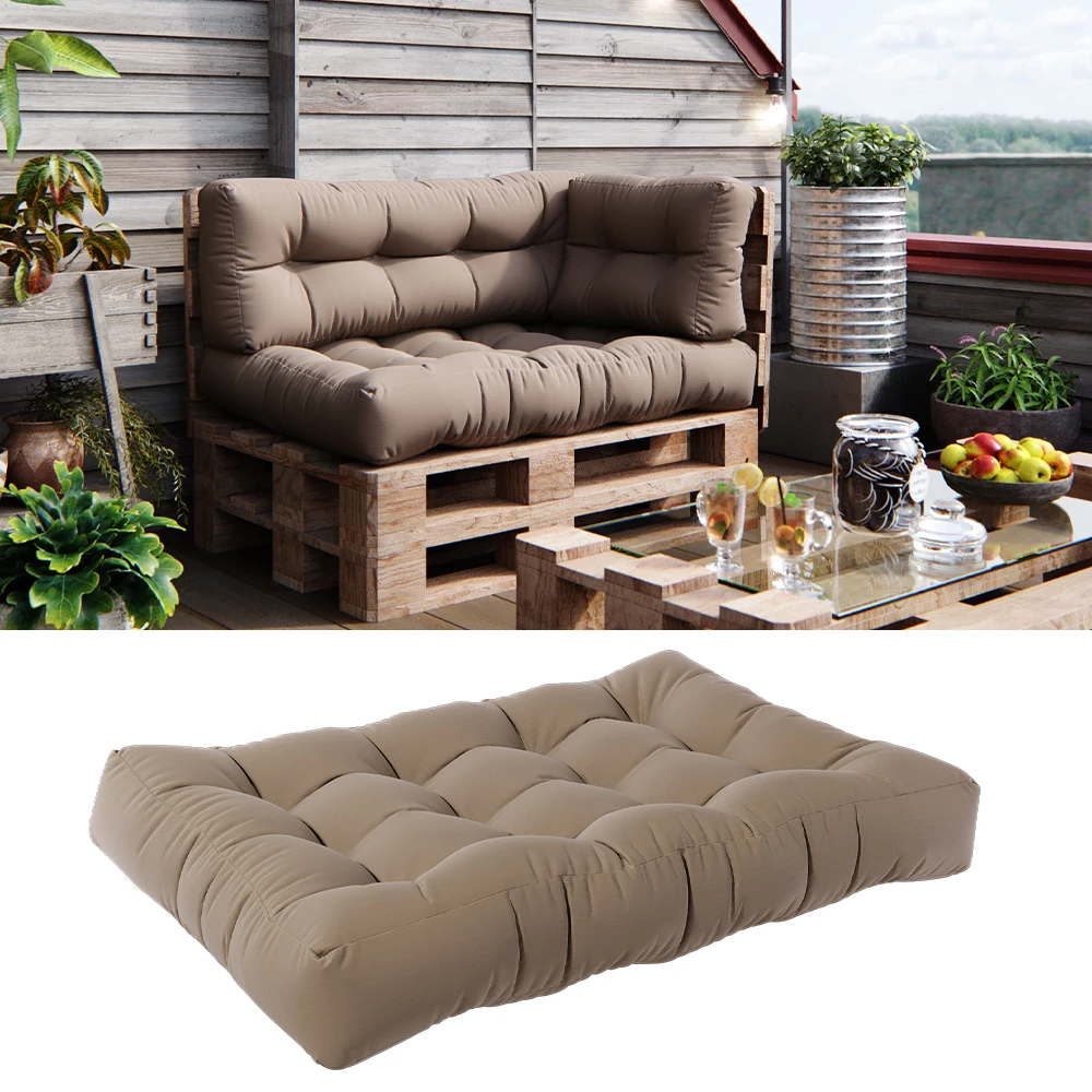 livinity® Palettenkissen Stone 120 x 15 cm