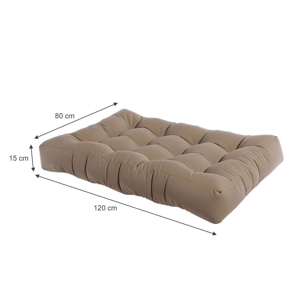 livinity® Palettenkissen Stone 120 x 15 cm