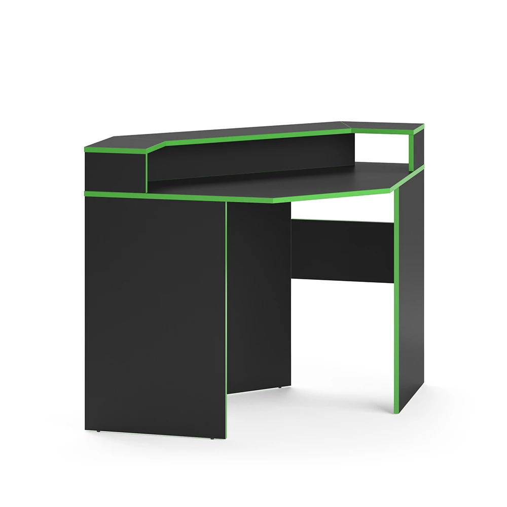 Vicco Scrivania computer Nero/verde 90 x 90 cm Forma angolare, Kron