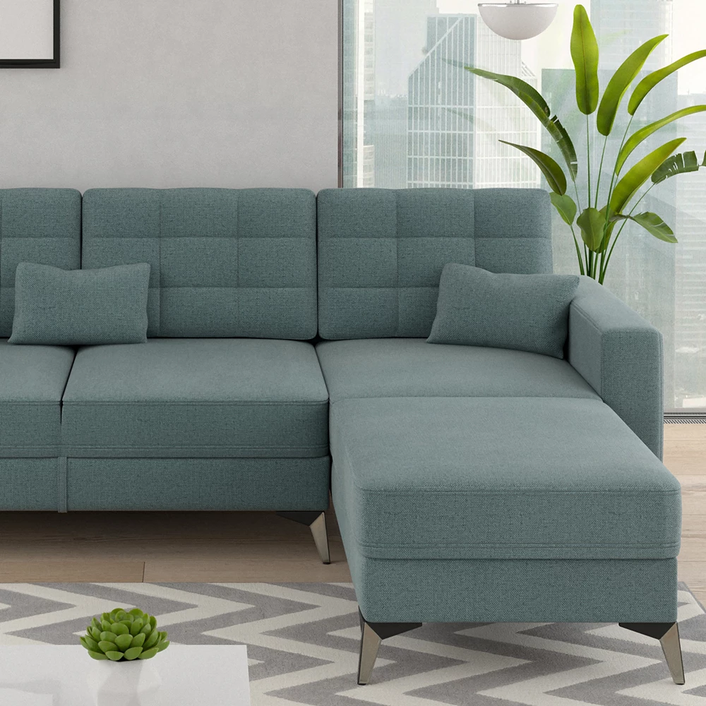 Vitalispa Sofa L Form Blau 260 x 96 cm, York