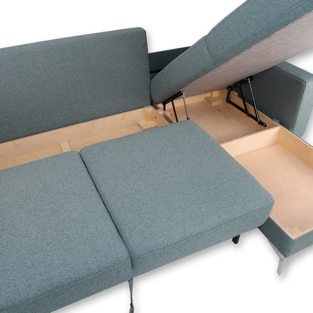 Vitalispa Sofa L Form Blau 260 x 96 cm, York
