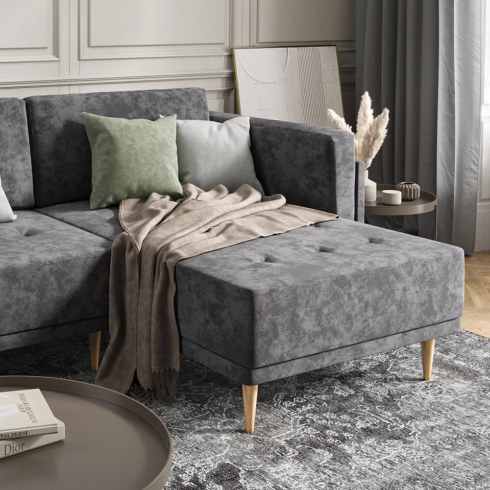livinity® Sofa L Form Anthrazit 236 x 172 cm, Cali