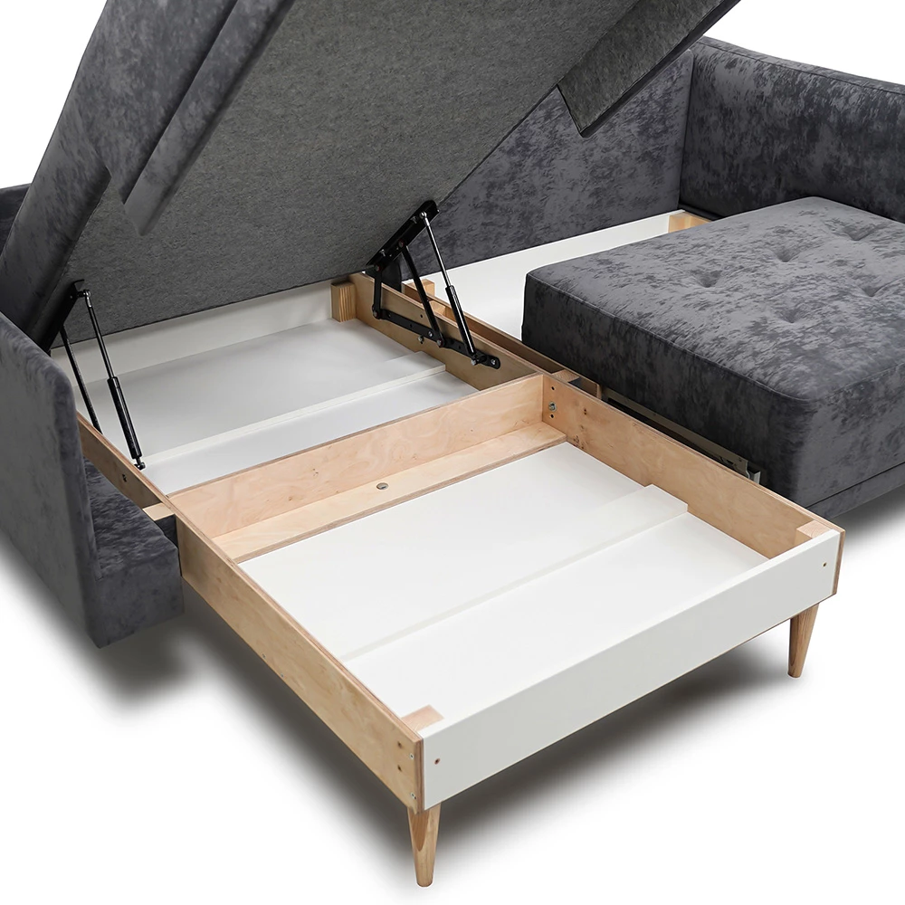 livinity® Sofa L Form Anthrazit 236 x 172 cm, Cali