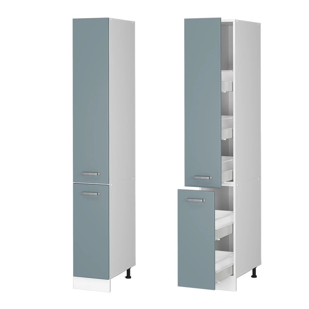 Vicco Apothekerschrank R-Line, Medizinschrank für die Küche, Blau-Grau/Weiß, 30 cm